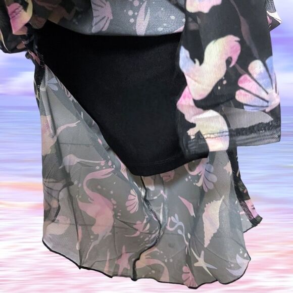 Torrid Disney The Little Mermaid Mesh T-Shirt Midi Dress NWT - Picture 8 of 15